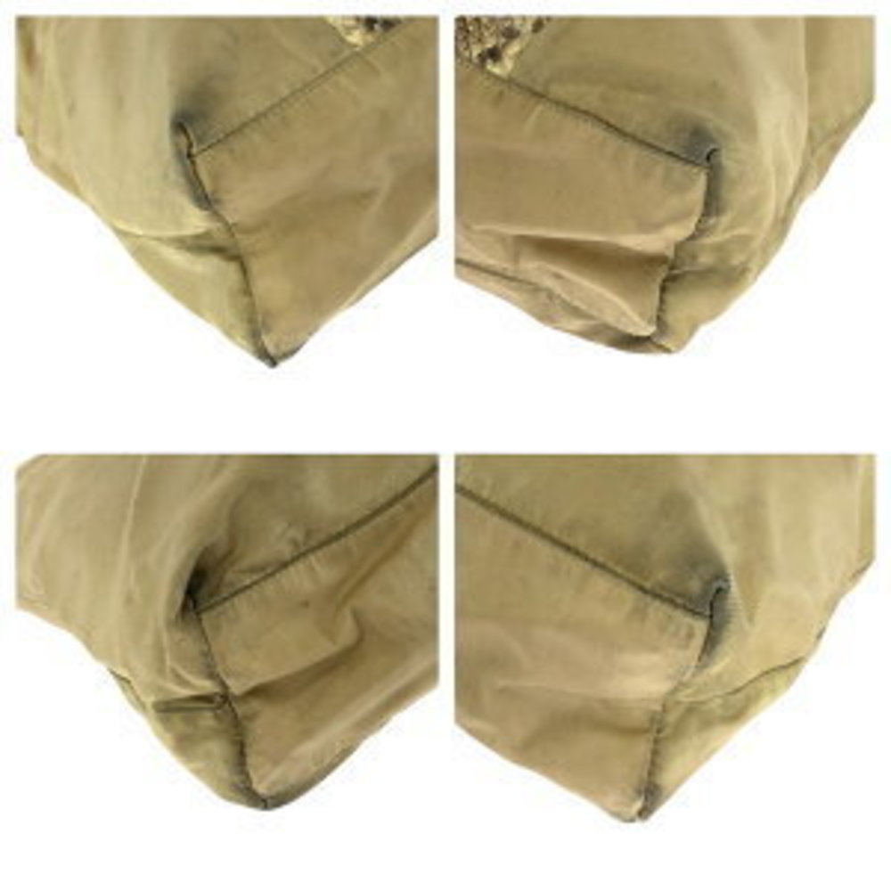 Prada Python Leather Brown Bag Tote Tessuto Trian… - image 3